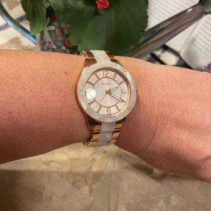 Guess Rose Gold & Mother of Pearl Watch